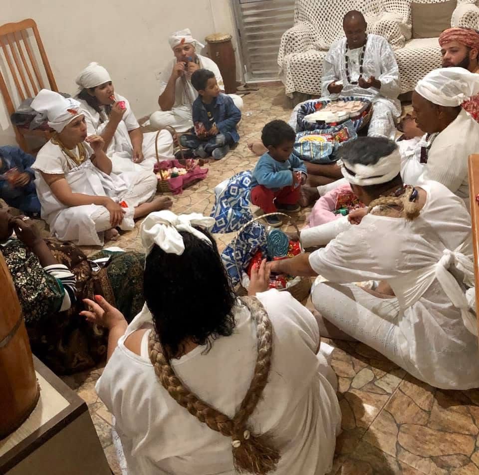 Roda ancestral com a comunidade do terreiro